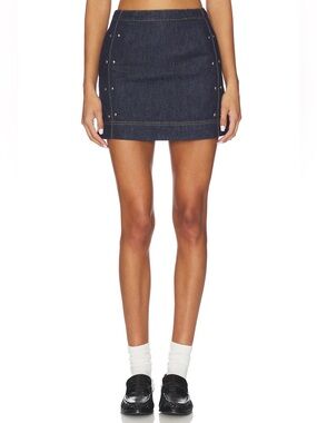 NWT - ALIGNE “Hadley” Denim Mini Skirt with Stud Detail - Sz. 8